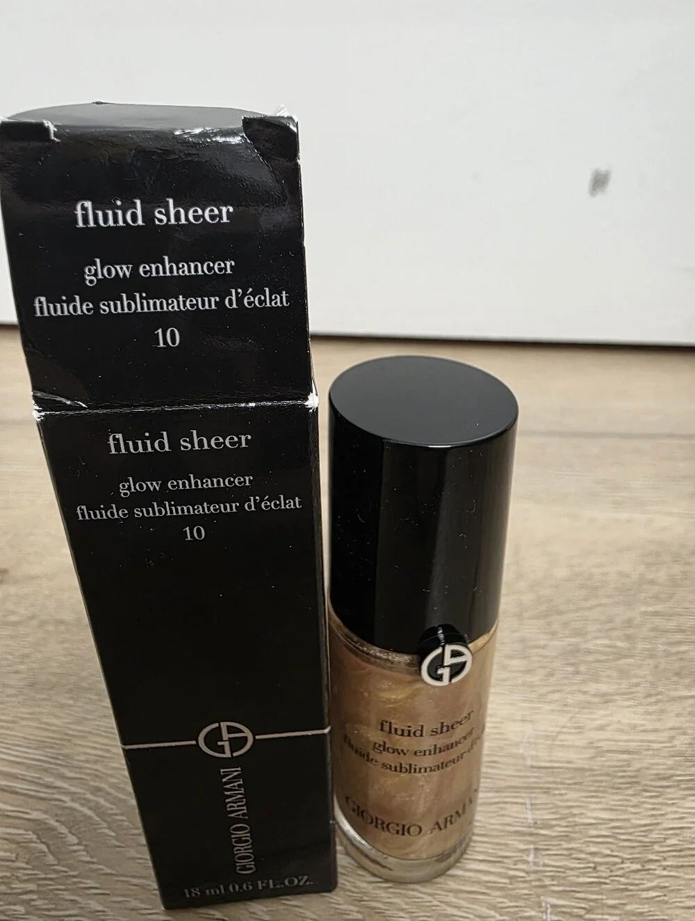 Giorgio Armani Fluid Sheer Glow Enhancer shade 10  Golden Bronze 18ml New